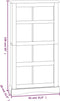 vidaXL - Boekenkast - grenenhout - met - 4 - planken - Corona-stijl - 80x29x150 - cm