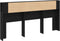 vidaXL - Hoofdbord - Kast - Zwart - Eiken - Spaanplaat - Kingsize - Opslag