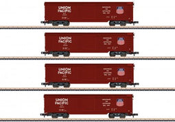 Märklin 82497 Z set van 4 gesloten goederenwagens van de Union Pacific