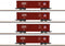 Märklin 82497 Z set van 4 gesloten goederenwagens van de Union Pacific
