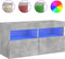 vidaXL - Tv-wandmeubel - met - LED-verlichting - 80x30x40 - cm - betongrijs