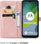 iMoshion Hoesje Geschikt voor Motorola Moto E13 Hoesje Met Pasjeshouder - iMoshion Mandala Bookcase - Rosé Goud