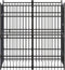 vidaXL - Hondenkennel - met - dak - 1,84 - m² - staal