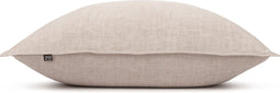 Zohome Kussensloop Lino - Kussenhoes van 50x50 cm - 1 stuk - 100% Katoen - Beige