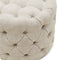 Riviera Maison Opera Footstool Chelsea Flax - Polyester, Acryl, Rubberhout - Chelsea Flax