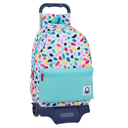 Schoolrugzak met Wielen Benetton Painting Multicolour