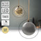 LED Kerstbal Ø18 cm Grijs Metaal met Warm Witte LED's