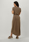 Object Objannie Nadia S/s Dress - Midi Jurk Dames - Bruin - Maat XS