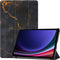imoshion Tablet Hoes - Geschikt voor Samsung Galaxy Tab S9 11.0 inch - Design Trifold Bookcase - Black Marble