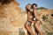 Barts Sands Tanga - Gevoerd bikini broekje - Panterprint - Kleur sand - Maat 40