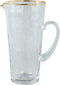 PTMD Mylene Clear Glass Gold Border Water Pitcher