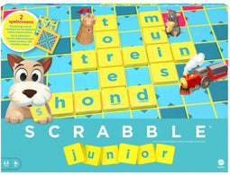 Mattel Games Scrabble Junior - Bordspel - Leerzaam spelplezier voor 2-4 spelers vanaf 5 jaar