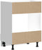 vidaXL - Ovenkast - Kalmar - bewerkt - hout - hoogglans - wit
