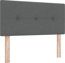 vidaXL - Hoofdbord - Met - Knopen - Donkergrijs - 100 - cm