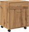 vidaXL - Rolkast - 45x38x54 - cm - bewerkt - hout - artisanaal - eikenkleur