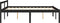 vidaXL - Seniorenbed - massief - grenenhout - zwart - 135x190 - cm