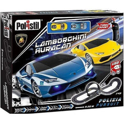 Polistil Lamborghini Huracan - Circuit racebaan - 2 auto’s schaal 1:43 (2 stuks)