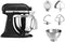 KitchenAid Artisan 5KSM175PSEBK - Keukenrobot - 4,8L RVS kom 300W - Vulkaanzwart