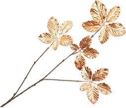Silk-ka Kunstbloem-Zijde Bloem Bladtak Goud 87 cm Voordeelaanbod Per 2 Stuks