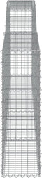 vidaXL - Schanskorven - 2 - st - gewelfd - 400x30x100/120 - cm - ijzer