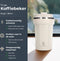 Castagnola Thermosbeker - Koffiebeker To Go - Dubbelwandig - 380 ML - RVS - Offwhite - Octagon