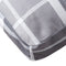 vidaXL - Palletkussen - 60x40x12 - cm - stof - ruitpatroon - grijs