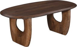 Salontafel Nori ovaal 130x70 cm - bruin