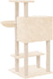 vidaXL - Kattenmeubel - met - sisal - krabpalen - 108,5 - cm - crèmekleurig