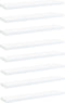vidaXL - Wandschappen - 8 - st - 40x10x1,5 - cm - bewerkt - hout - wit