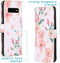 iMoshion Hoesje Geschikt voor Samsung Galaxy S10 Hoesje Met Pasjeshouder - iMoshion Design Softcase Bookcase - Wit / Roze / Blossom Watercolor