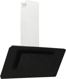 vidaXL Wandafzuigkap 90 cm roestvrij staal en gehard glas zwart