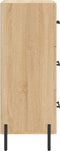vidaXL - Dressoir - 34,5x34x90 - cm - bewerkt - hout - sonoma - eiken