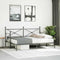 vidaXL - Slaapbank - met - onderschuifbed - zonder - matras - 90x200cm - staal - zwart