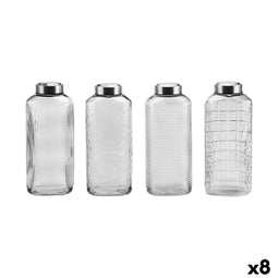 Glazen fles La Mediterránea Glas Staal 1,8 L (8 Stuks)