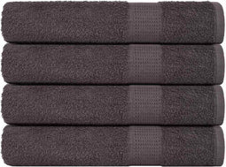 vidaXL - Handdoeken - 4 - st - 100x200cm - 360 - g/m² - 100% - katoen - antracietkleurig