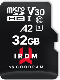 IRDM M2AA - Micro SD kaart 32 GB - SDHC - V30 A2 - Class 10 - tot 170 MB/s - incl. SD adapter