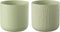 J-Line bloempot Gen - keramiek - pistache - medium - 2 stuks - Ø 15 cm