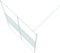 vidaXL - Inloopdouchewand - 140x195 - cm - transparant - ESG-glas - wit