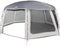 vidaXL - Zwembadtent - met - uitneembare - buiten- - gaaswanden - 690x690 - cm - grijs