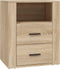 vidaXL - Nachtkastje - 50x36x60 - cm - bewerkt - hout - sonoma - eikenkleurig
