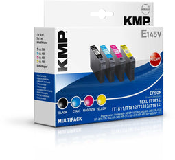 KMP E145V - Inktcartridge - Zwart Cyaan Magenta Geel - (1 stuk)