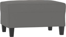 vidaXL - Voetenbank - 70x55x41 - cm - microvezelstof - donkergrijs