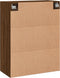 vidaXL - Wandkast - 69,5x34x90 - cm - bewerkt - hout - bruin - eikenkleur