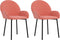 vidaXL - Eetkamerstoelen - 2 - st - fluweel - roze