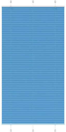 vidaXL - Plissé - rolgordijn - 110x200cm - stofbreedte - 109,4cm - polyester - blauw