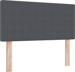 vidaXL - Hoofdbord - Eenvoudig - Ontwerp - Donkergrijs - 100 - cm - Corduroy - Stof