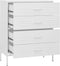 vidaXL - Ladekast - 80x35x101,5 - cm - staal - wit