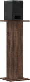 vidaXL - Speakerstandaards - 2 - st - 30x30x80 - cm - bewerkt - hout - bruin - eiken