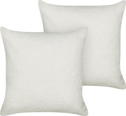 LEUZEA - Sierkussen set van 2 - Wit - 45 x 45 cm - Bouclé