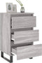 vidaXL - Nachtkastjes - 2 - st - 40x35x69 - cm - bewerkt - hout - grijs - sonoma - eiken